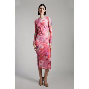 Bardot Sz. 6 New with Tags Wildflower Lena Mesh Midi Dress Party Date Brunch